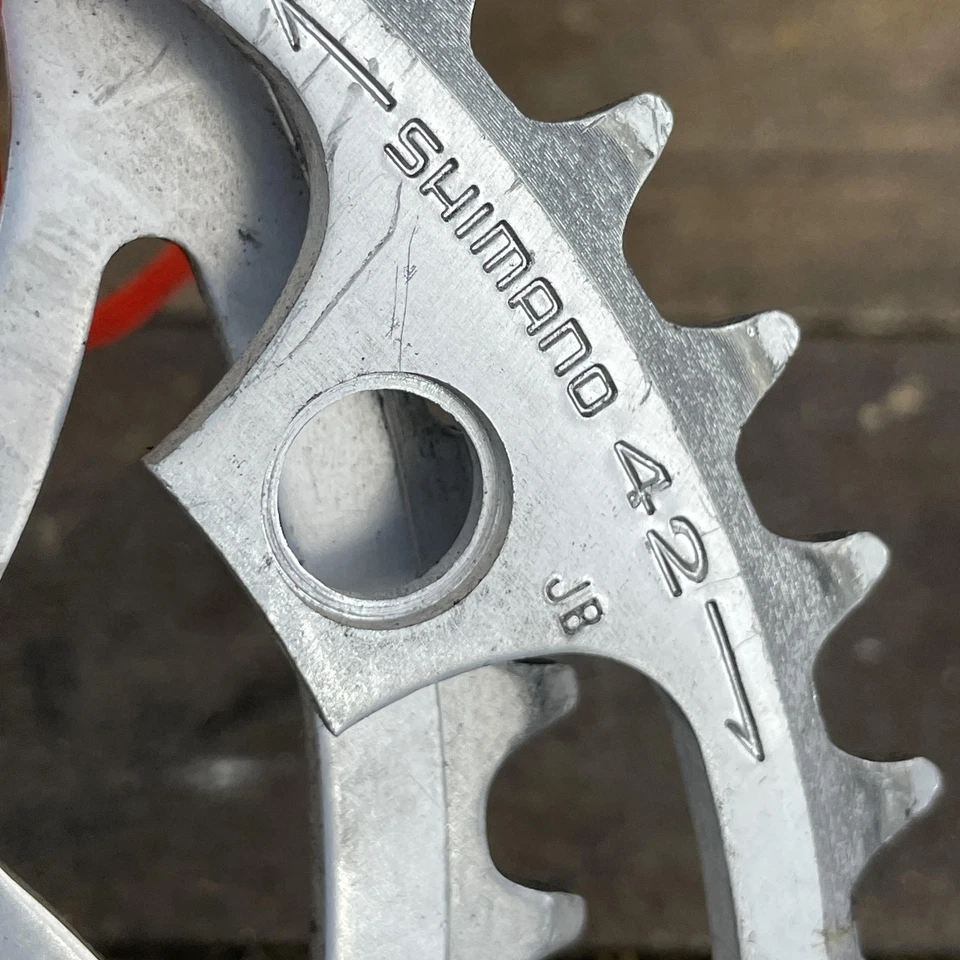 Vintage Shimano 105 Golden Arrow Chainring Set 52/42T 130BCD 70s 80s Japan 600 - Image 2 of 4