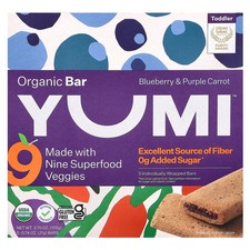 Organic Bar, Toddler, Blueberry & Purple Carrot, 5 Bars, 0.74 oz (21 g) Each