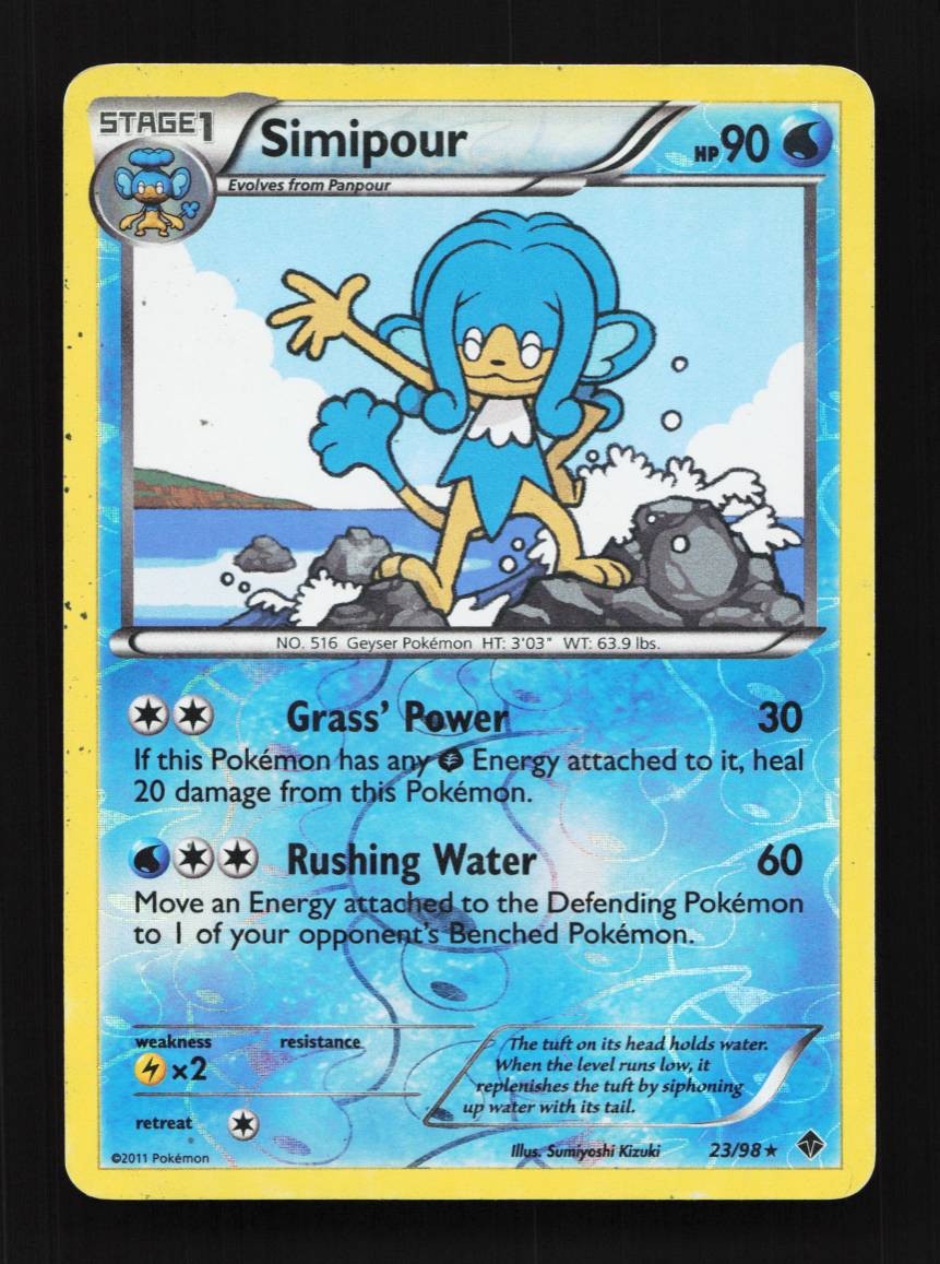 Simipour 23/98 MP Emerging Powers English Pokemon Card TCG