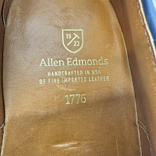 ALLEN EDMONDS 1776 Red Whitte Blue Wingtip Spectator Dress Shoes 10.5 B Dainite - Picture 6 of 13