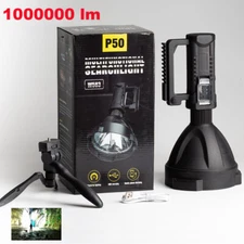 Spotlight 9000000 Lumens Handheld Hunting Flashlight Led Spot light Rechargeable