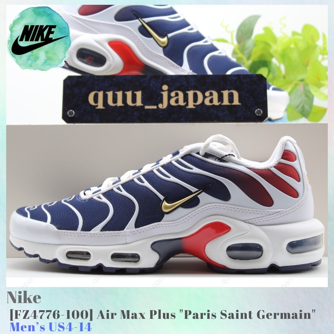Size 10.5 - Paris Saint-Germain x Nike Air Max Plus Home Kit for
