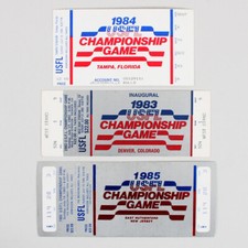 1983-1985 USFL Football Championship Game Tickets Lot of 3