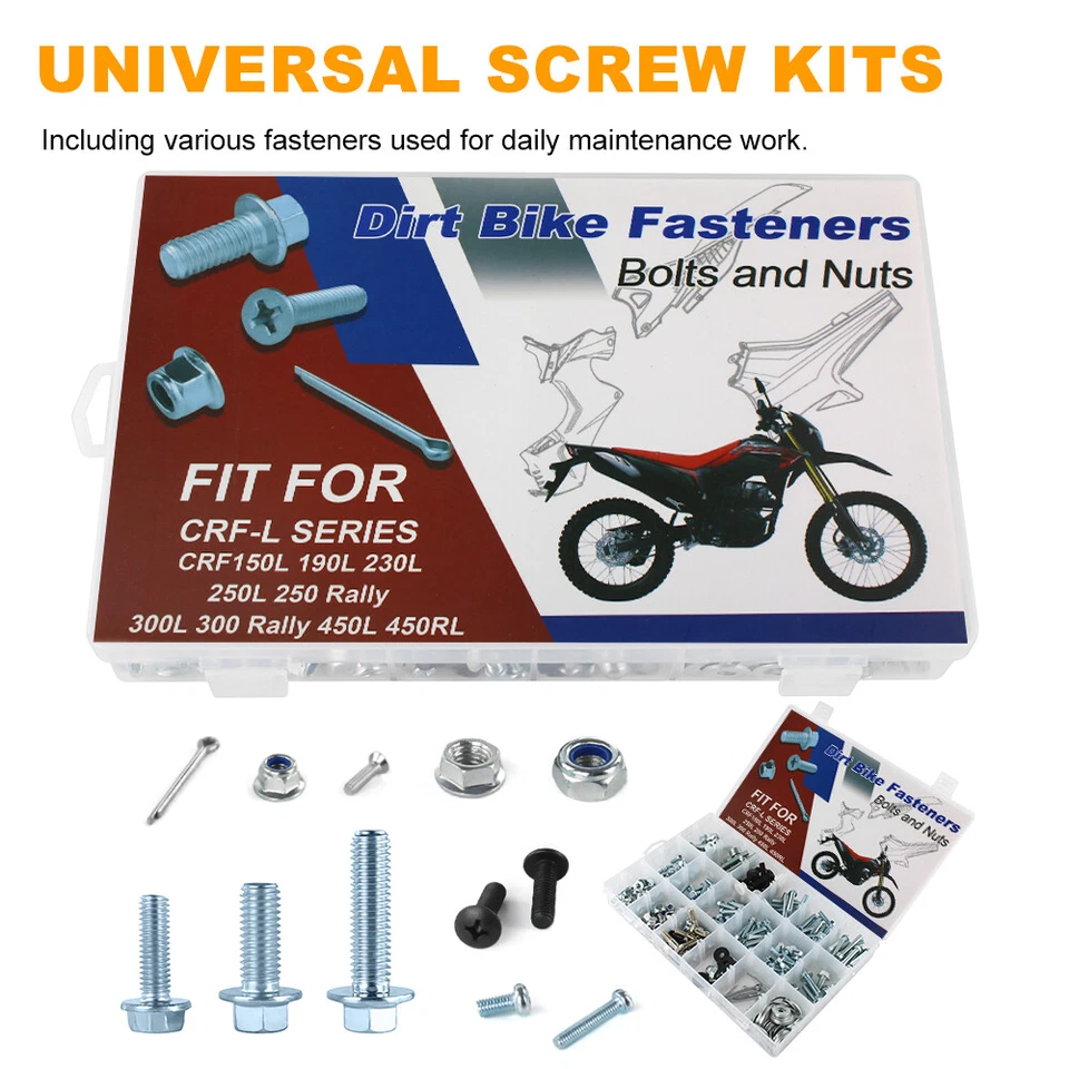 Kit de pernos de carenado 330 piezas aptos para Honda CRF250L 2012-2021 CRF250 Rally 2018-2024 Foto 3 de 4