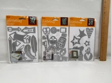 Cricut Cuttlebug Feathers Arrows Lost and Found Stars Hearts Dies ALL NEW