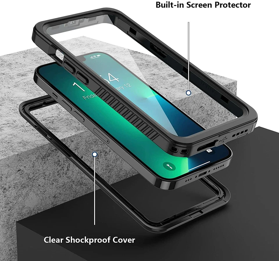 For iPhone 13 Pro Max 13 Mini Waterproof Case Shockproof Screen Protector Cover - Image 3 of 4