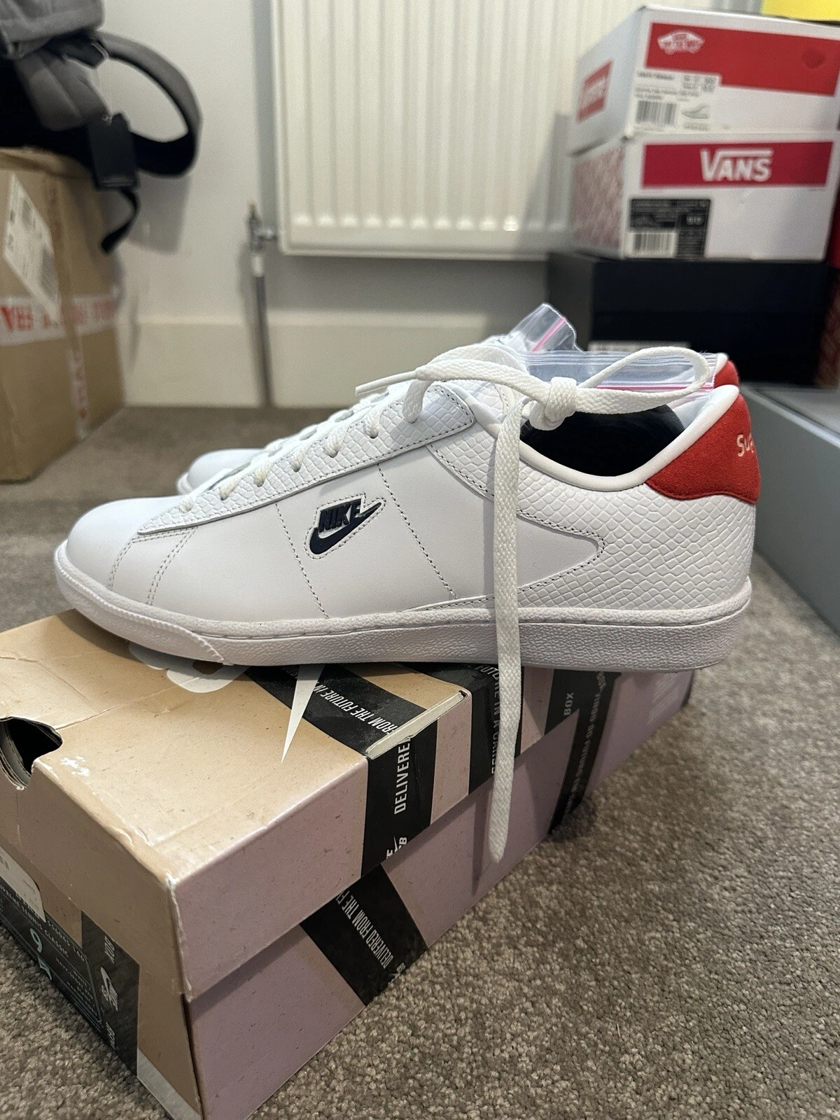 UK 8   Nike SB x Supreme Tennis Classic Blanc, NEUF EN BOÎTE