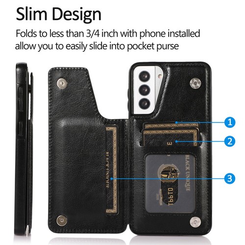 Leather Card Slot Wallet Case Cover Kickstand For Samsung Galaxy A13 A33 A53 A73 - Picture 62 of 81