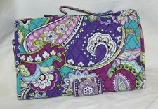 Vera Bradley Purple paisley Heather Changing Pad Clutch with Baby wipe holder