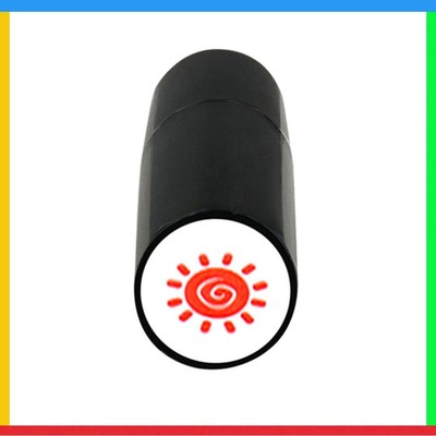 Golfball-Stempelmarker, Tinte, Ballstempel-Marker, Abdrucksiegel (B Red Sun)