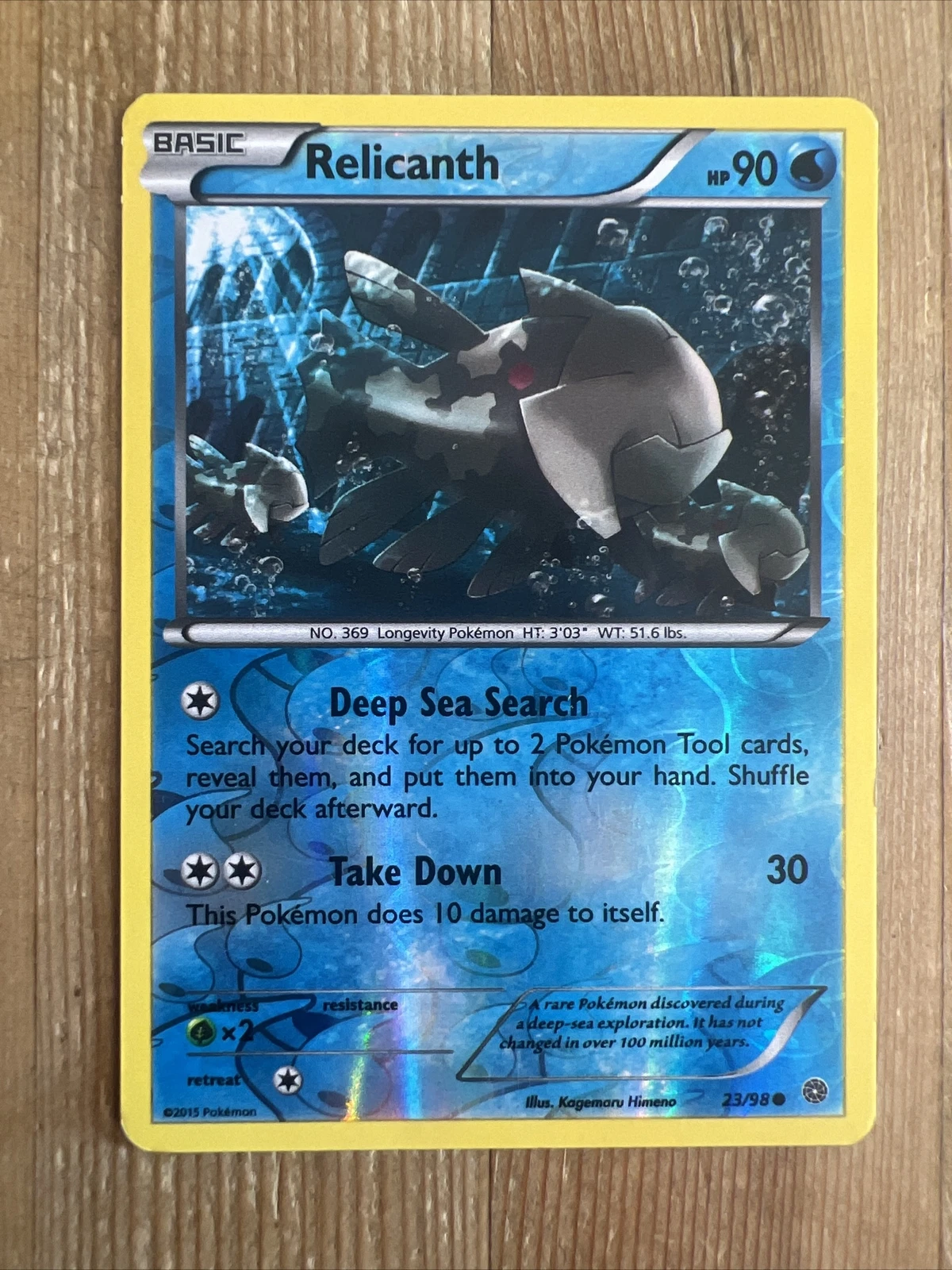 Pokémon TCG Relicanth Ancient Origins 23/98 Reverse Holo Common LP