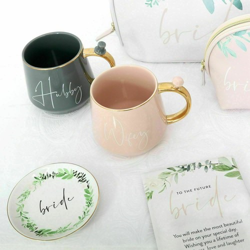 NEW Splosh Hubby & Wifey Love Mug Wedding and Engagement Gift BOXED You Choose - Foto 5 di 19