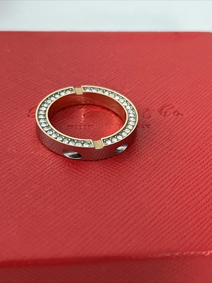 Colgante Círculo de Eternidad Vintage Tono Oro Plata Circonitas Cúbicas Foto 2 de 4