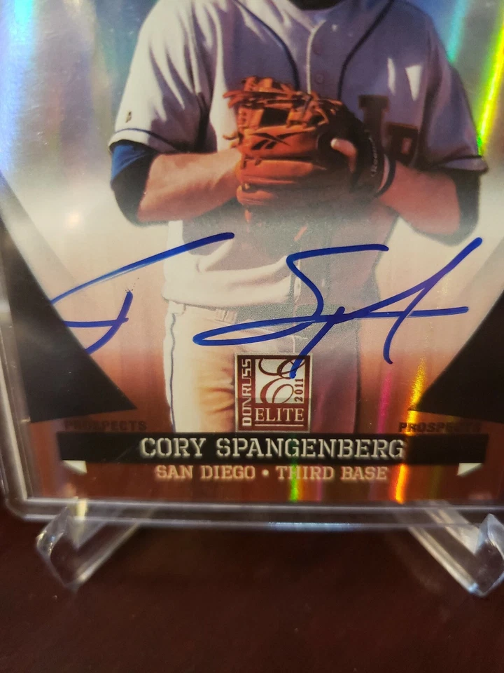 2011 Donruss Elite Extra Edition Prospects #128/465 Cory Spangenberg #P-7 Auto - Image 2 of 4