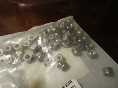 1/4''-20 Grade 316 NE Stainless Steel Nylon Insert Lock Nut QTY 50