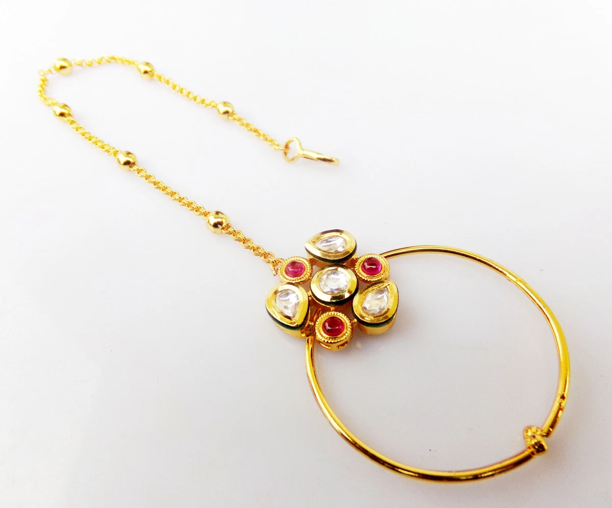 Nose pin with chain hotsell pics