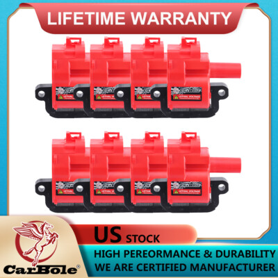 UF192 High Performance Ignition Coil Set 8 Pack For Chevy GMC LS1 LS6 D580 C1144