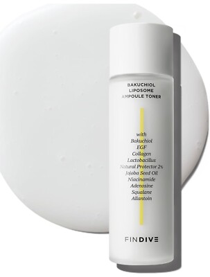 NEW Findive Bakuchiol Liposome Ampoule Toner 150ml Plant Retinol 5oz USA seller