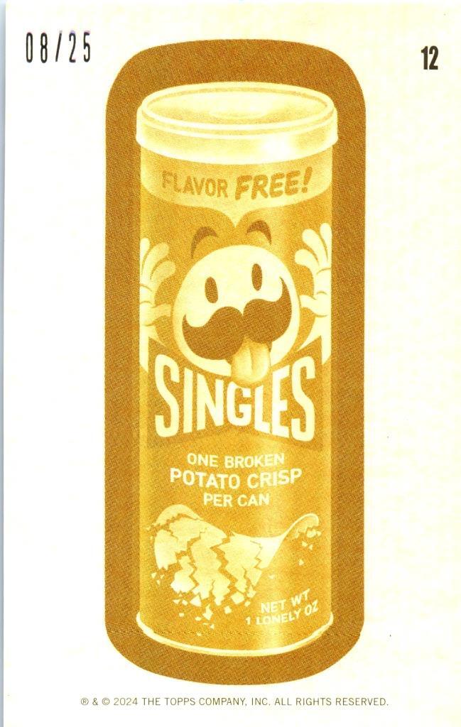 ロ*太様 スコットランド70~80s PRINGLE CASHMERE CARD 2024 WACKY PACKAGES - GOLD FOIL CARD # 12 SINGLES (PRINGLES) 08/25