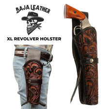 XL Western Revolver Holster  FOR 6-8" BARREL  Leather Cowboy Holster 22 357 44