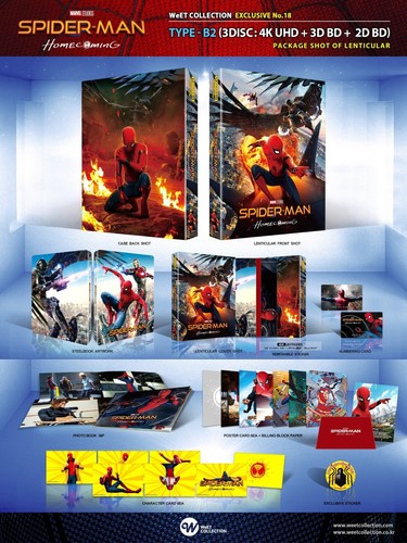 Spider-Man: Homecoming 4K+3D+2D Steelbook Lenticular Fullslip B2 WeET COLLECTION - Picture 3 of 3