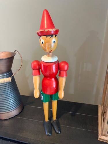 pinocchio vintage Italian wood figure 16 inch - Picture 1 of 5