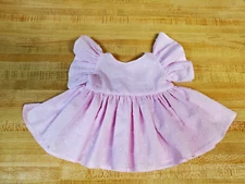 PINK SWISS DOT SUNDRESS WITH RUFFLED SLEEVES for 16"  CPK Cabbage Patch Kids
