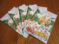 Vtg Christmas Invitations American Greetings 1981 Santa Mrs Claus Elves Snowman