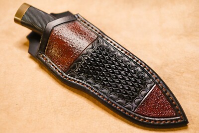 Custom Leather Sheath for Buck Vanguard, Buck Zipper
