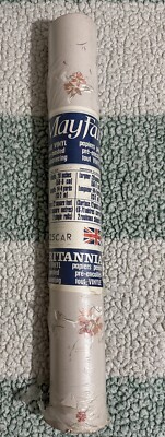 Vtg Mayfair Wallpaper Roll Pre-Pasted Vinyl 5725CAR Pastel Floral