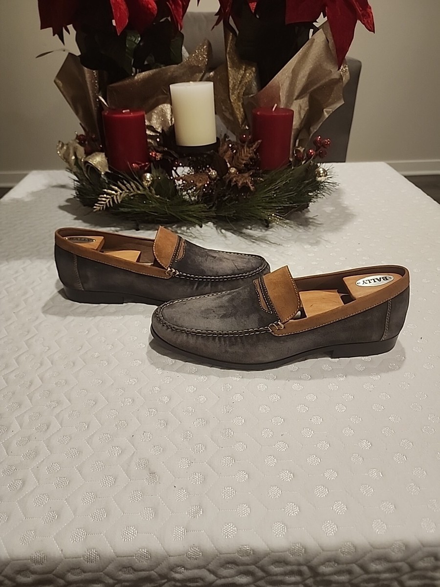 Men\'s Donald J Pliner Distressed Blue&Tan Loafers (New) Size 12 Mens Donald Pliner Tan & Blue Distressed Look Loafers Size  main image 3