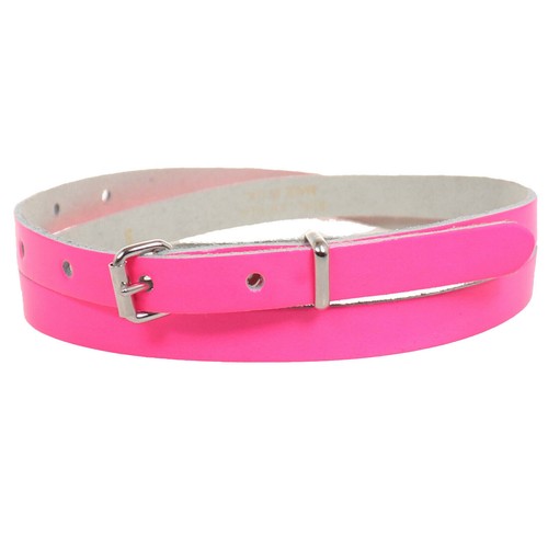 CASUAL LADIES GIRLS WOMEN'S 12MM THIN SKINNY 100% LEATHER ADJUSTABLE WAIST BELT - Picture 4 of 11