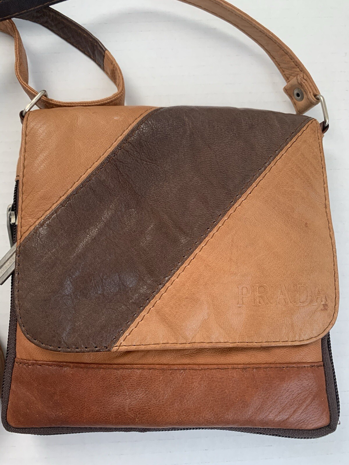 Vintage Prada Leather Crossbody Bag for Women