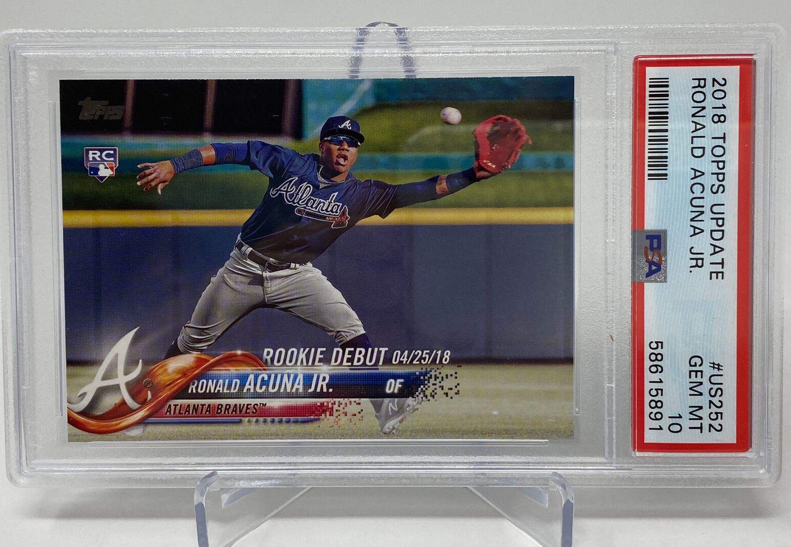 2018 Topps Update Ronald Acuna Jr. ~ ROOKIE CARD ~ PSA 10 ~