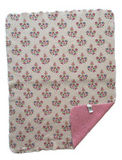 Kidgets Pink Purple Bouquet Flowers Floral Sherpa Baby Lovey Security Blanket