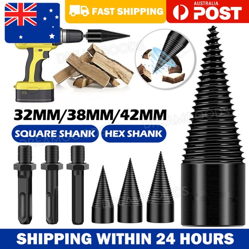 32/42mm High Speed Twist Firewood Drill Bit Wood Splitter Splitting ...