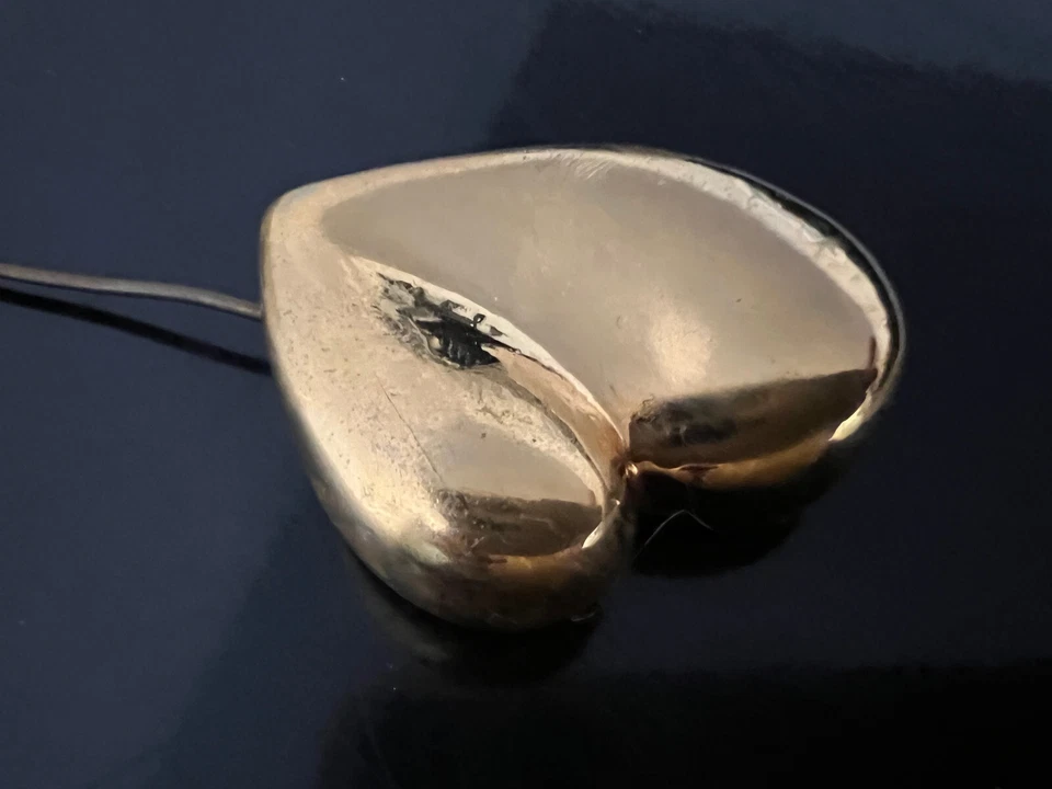 CHRISTIAN LACROIX BROSCHE,Herzbrosche,Goldfarben,Anstecker 80er,Haute-Couture - Bild 3 von 4