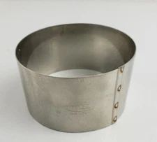 Inox MF Round Cake Ring 3.25" x 1.75" H Stainless Steel Pastry Chef Baker France