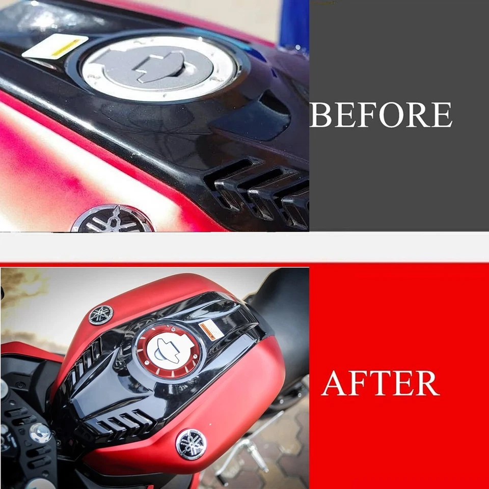 Anel de tampa protetor de tanque de combustível dianteiro CNC 3D para YAMAHA YZF R15 V3 2017-2021 - Imagem 2 de 4