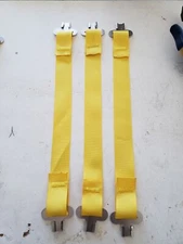 Bullard hard hat liner suspension one set of 3 yellow straps and clips . 