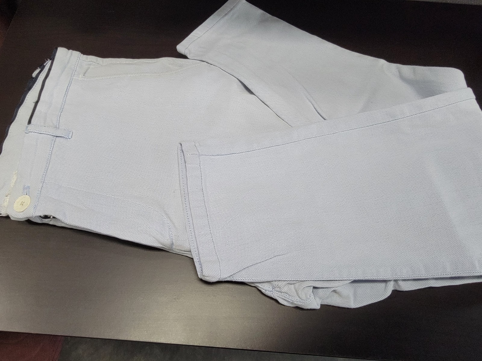 Zara Man Light Blue Cotton Trouser Chino Short Fit Pants Size: 32 Straight Leg thumbnail 9