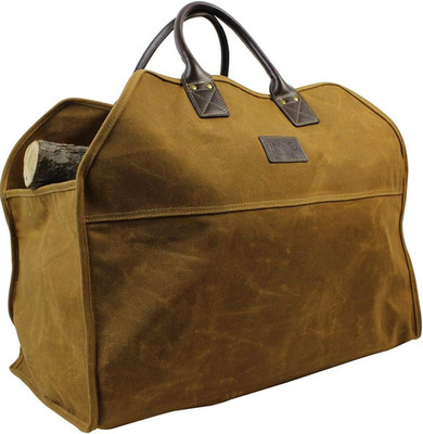 INNO STAGE Heavy Duty Wax Canvas Log Carrier Tote Large Fire Wood Bag Durable