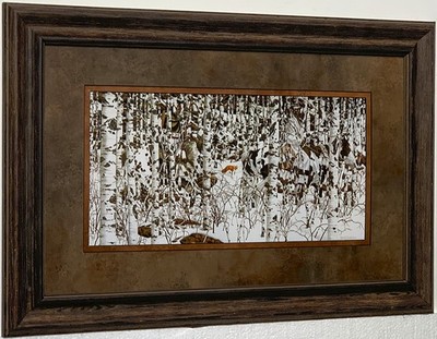 Bev Doolittle Woodland Encounter Open Edition  Matted and Framed Print