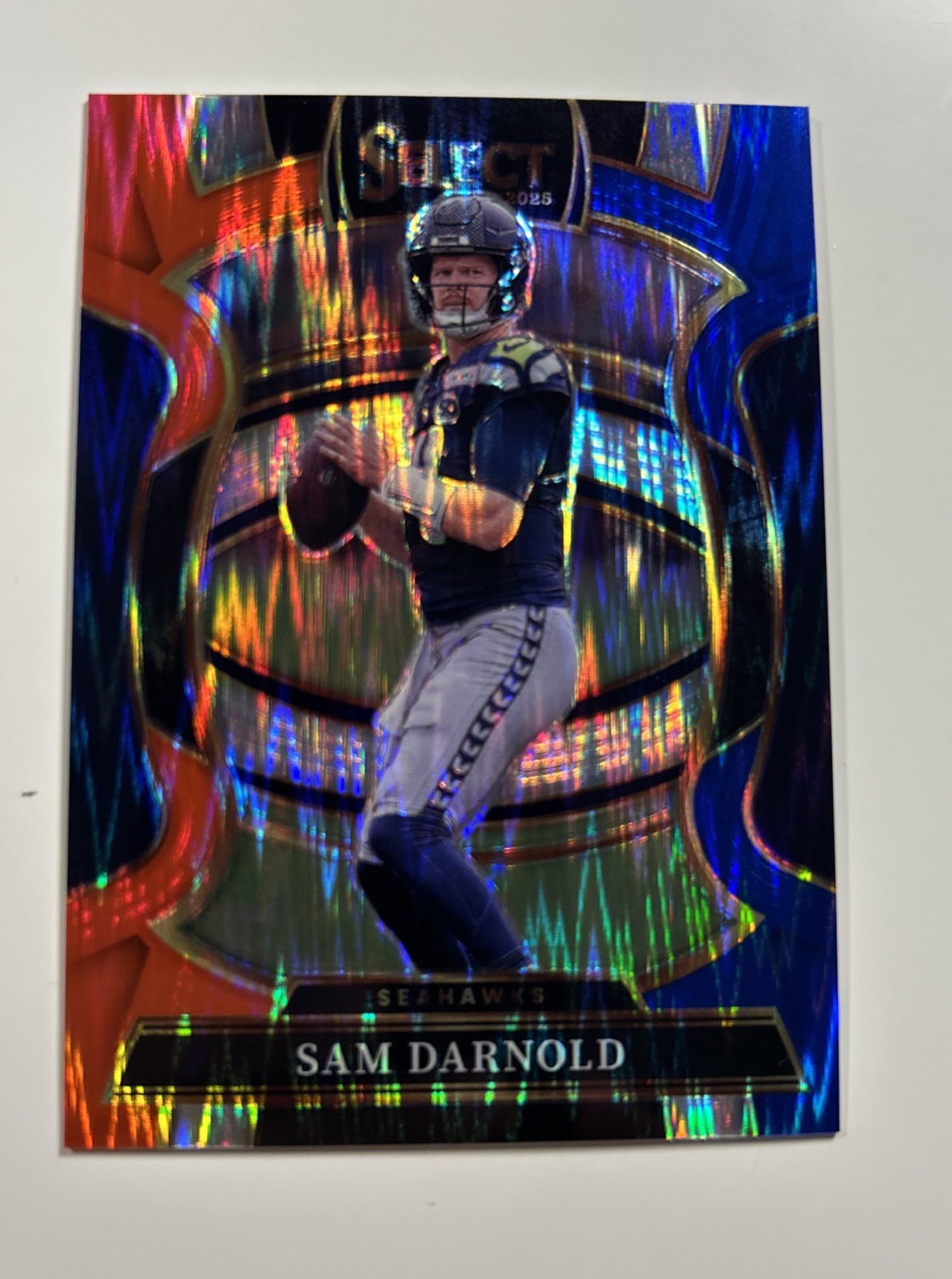 2025 Select Sam Darnold Red And Blue Shock Prizm #13 Seahawks - Free Ship