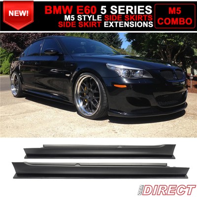 M-tech M5 Style Side Skirts (PP) Fits 04-10 BMW E60 E61 5-Series