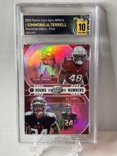 2020 Contenders Optic Round Numbers Pink A.J. Terrell &Isaiah Simmons /75 G.M 10