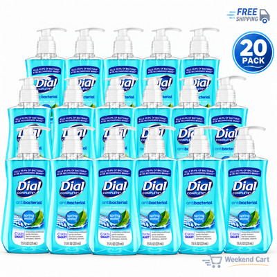 Dial Complete Antibacterial Liquid Hand Soap Spring Water 7.5 oz 20 Pack