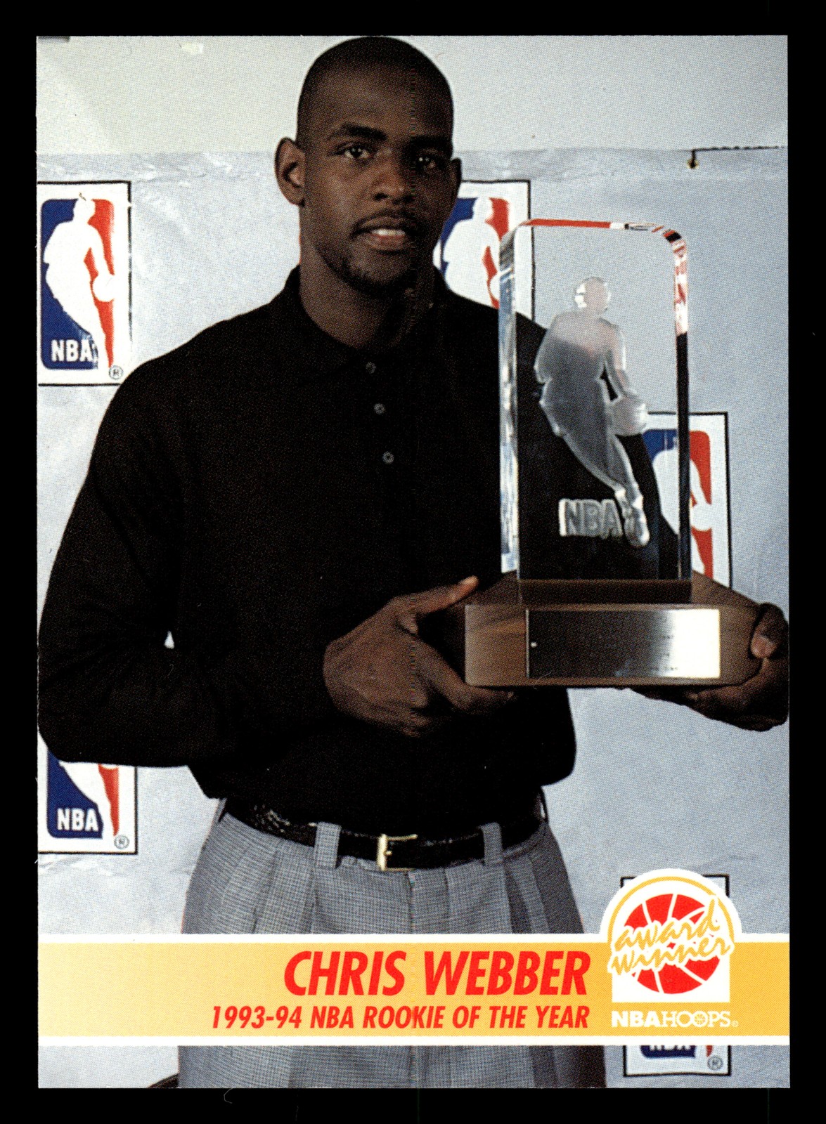 1993-94 NBA Hoops Rookie of the Year Chris Webber #259  Golden State Warriors