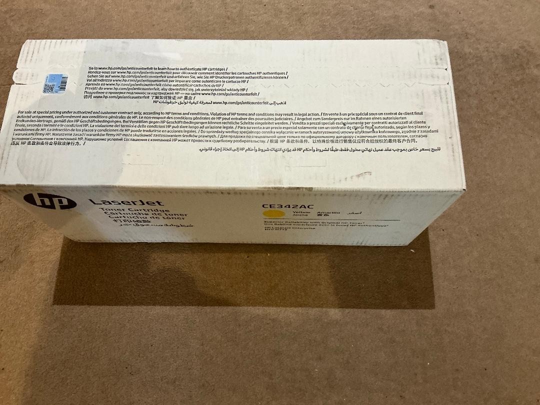 HP CE342AC LaserJet Print Cartridge for MFP M775 Yellow Genuine
