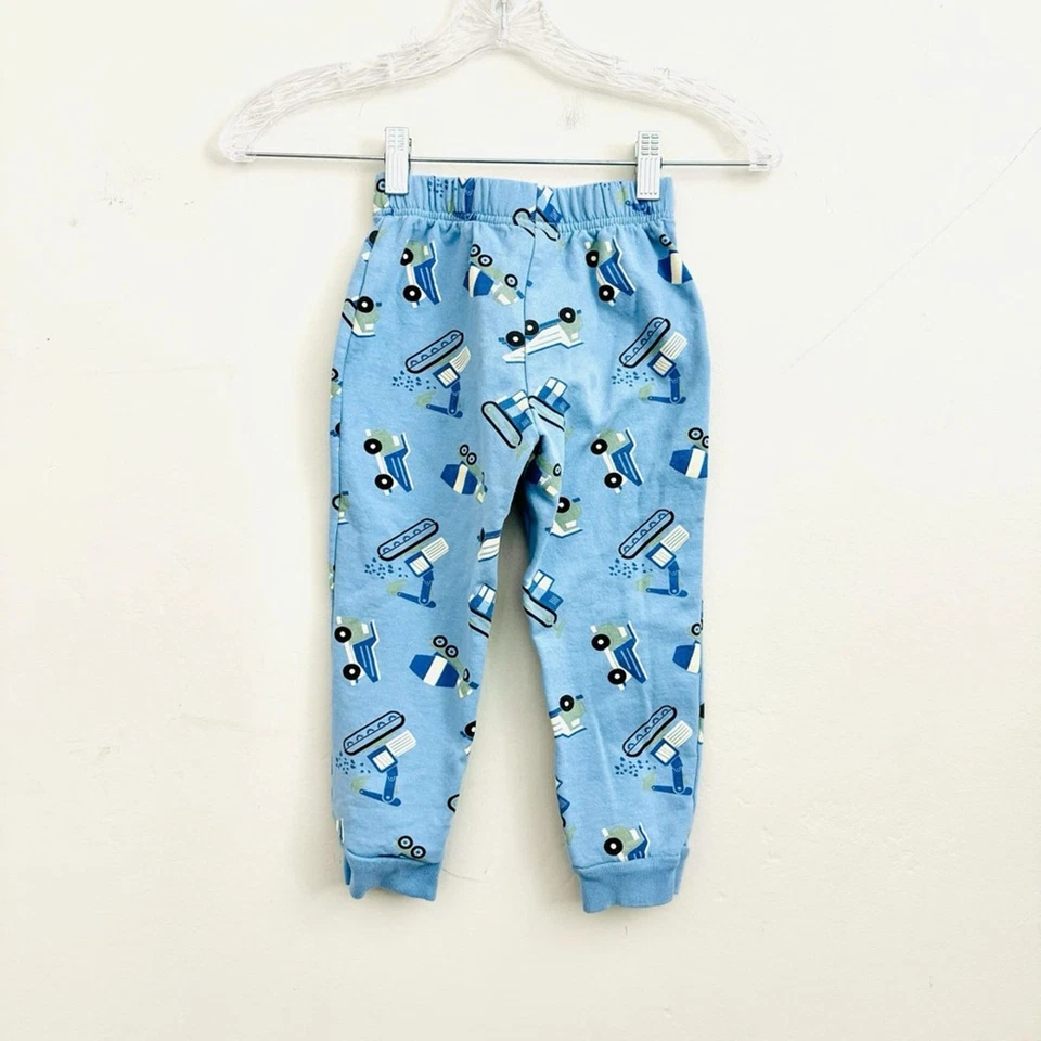 Pantalones de pijama Koala niños azul con estampado de vehículo juguetón niños talla 4T Foto 2 de 4